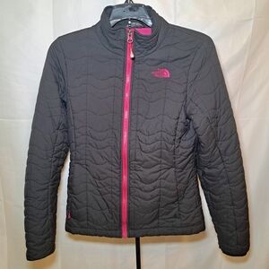 The North Face Black Jacket with Pink Accents